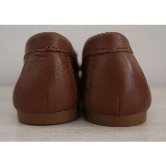 Lauren Ralph Lauren Women's Sz 5.5 Saddle Tan Leather Averi II Loafer Flats $150 - Picture 2 of 10